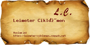 Leimeter Ciklámen névjegykártya